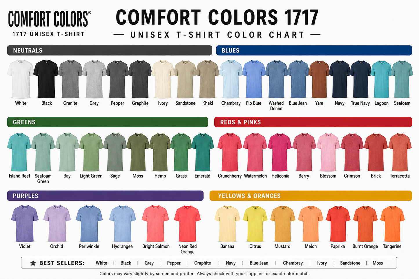 Comfort Colours T Shirts