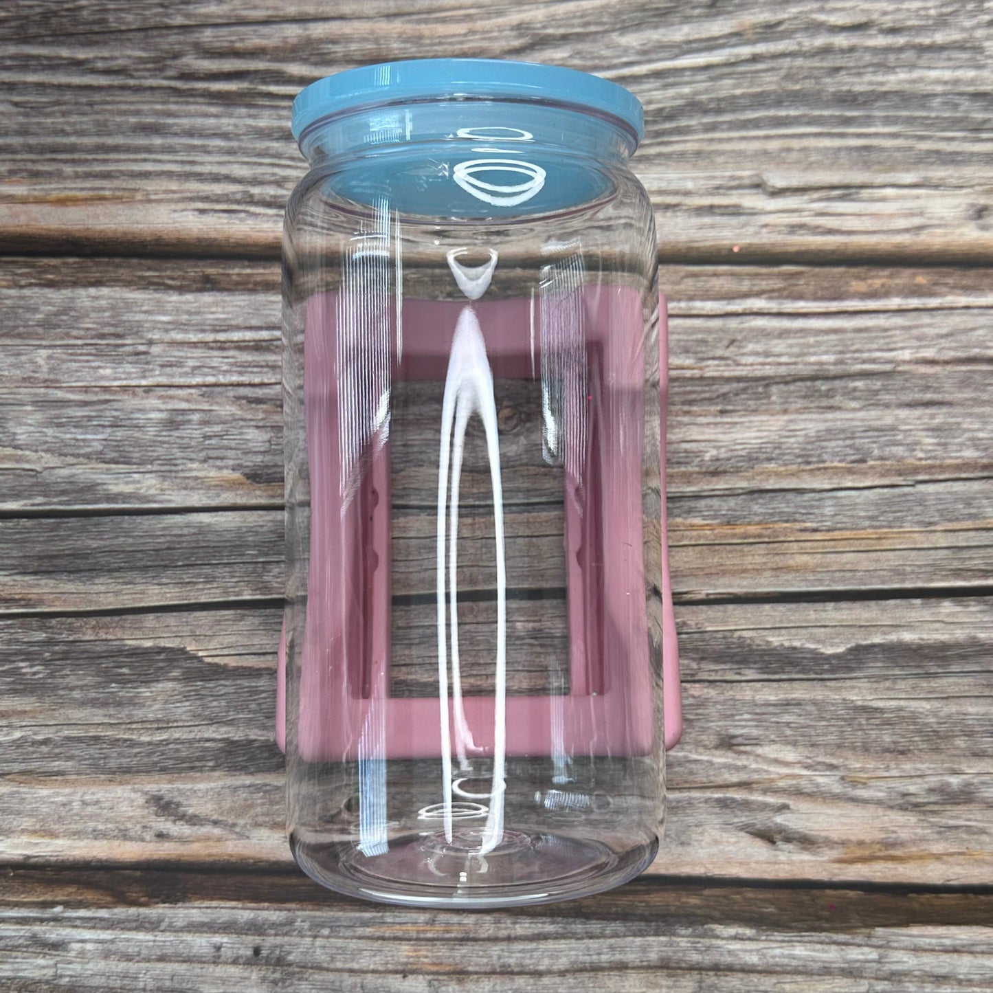 Acrylic Cups Clear with Colour Lids 16oz