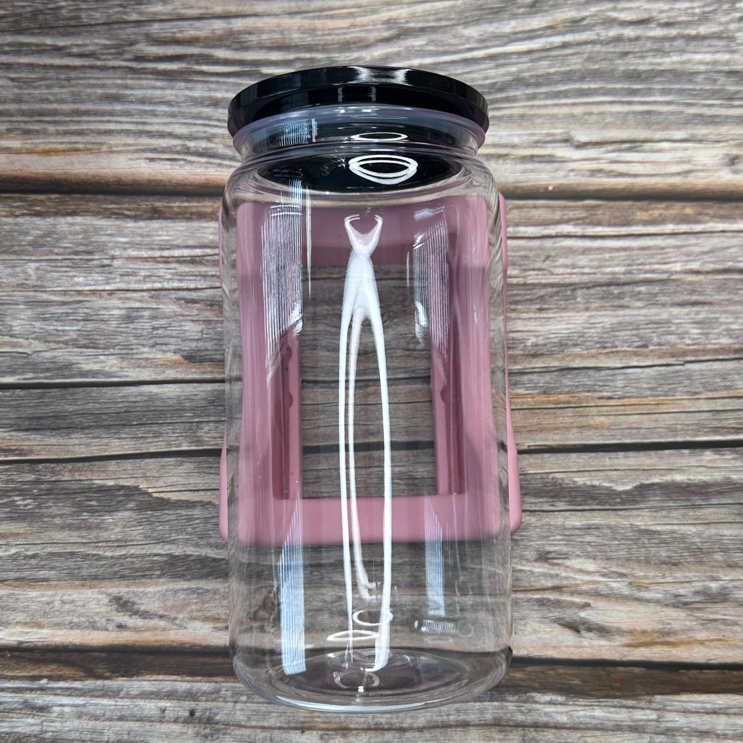 Acrylic Cups Clear with Colour Lids 16oz
