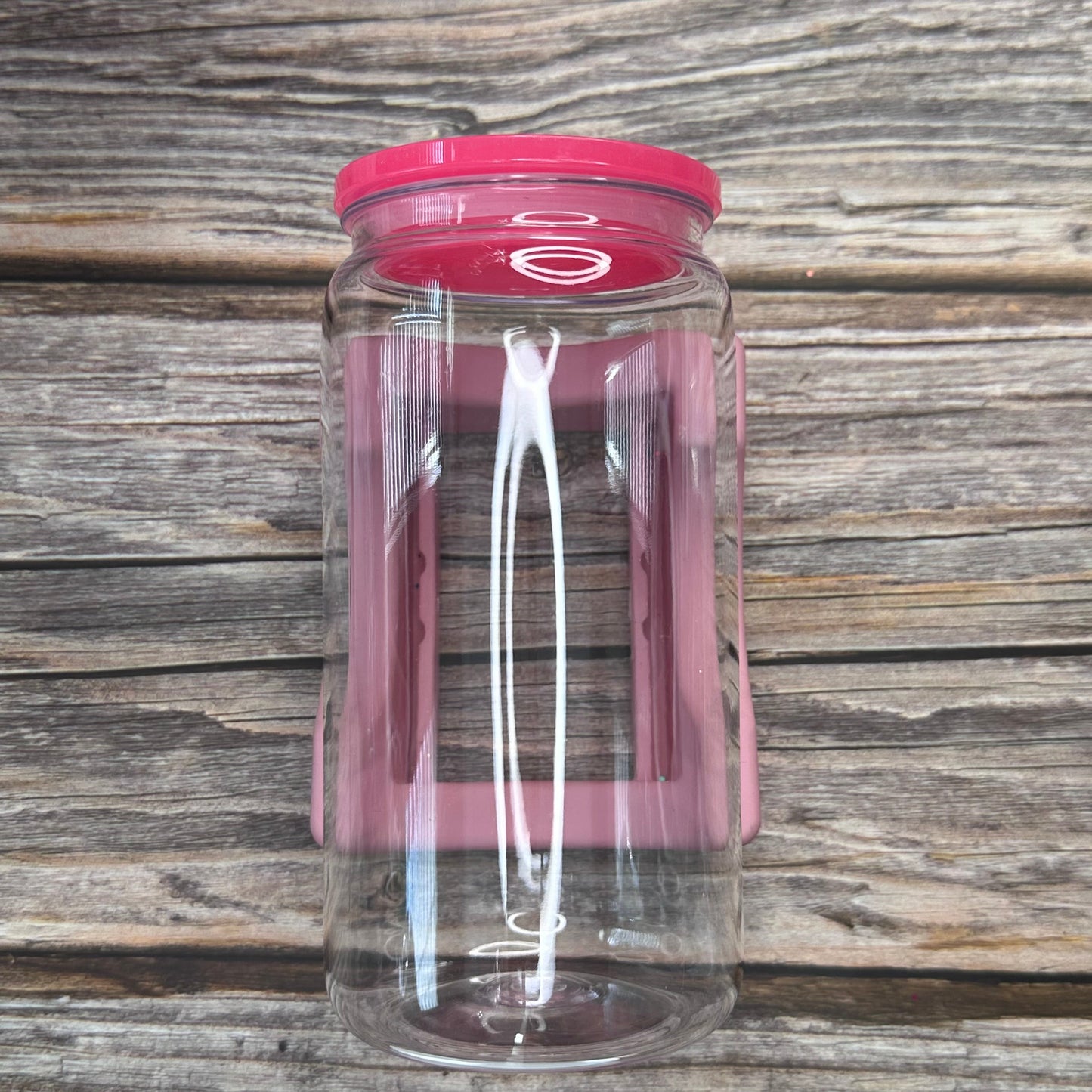 Acrylic Cups Clear with Colour Lids 16oz