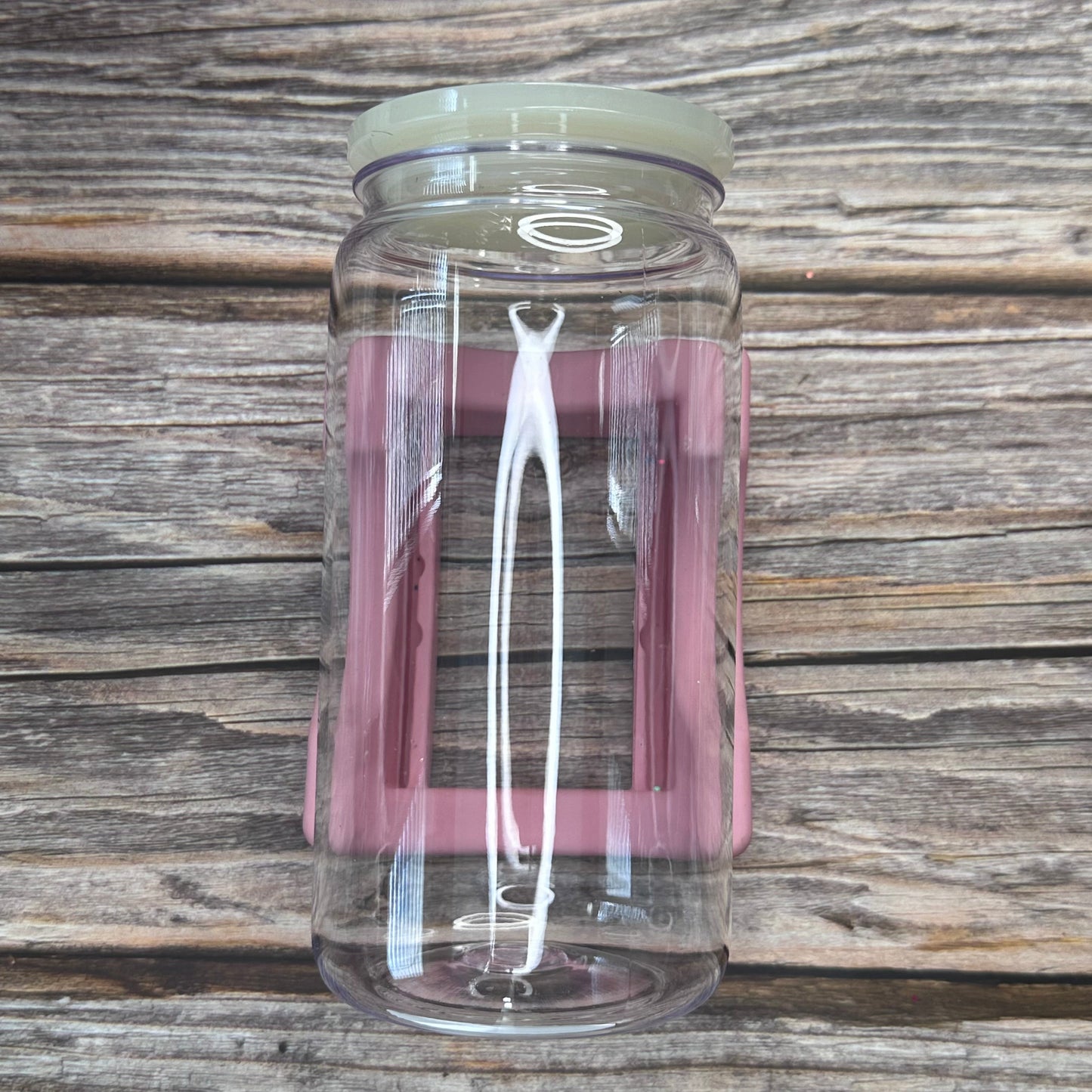 Acrylic Cups Clear with Colour Lids 16oz