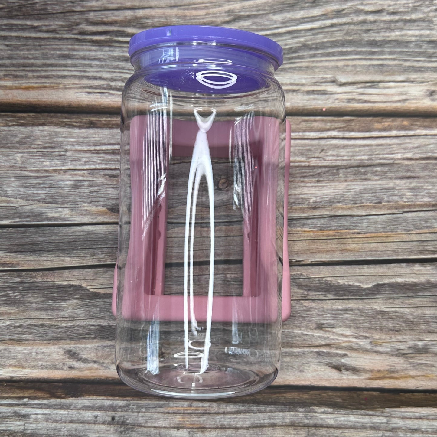 Acrylic Cups Clear with Colour Lids 16oz