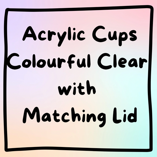 Acrylic Cups Colourful Clear with Matching Lids 16 oz