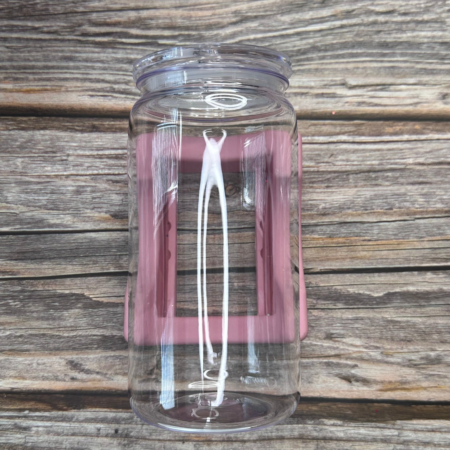 Acrylic Cups Clear with Colour Lids 16oz